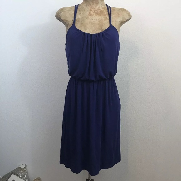 LOFT Dresses & Skirts - 💋LOFT Blouson Halter Criss Cross Dress Sz XS